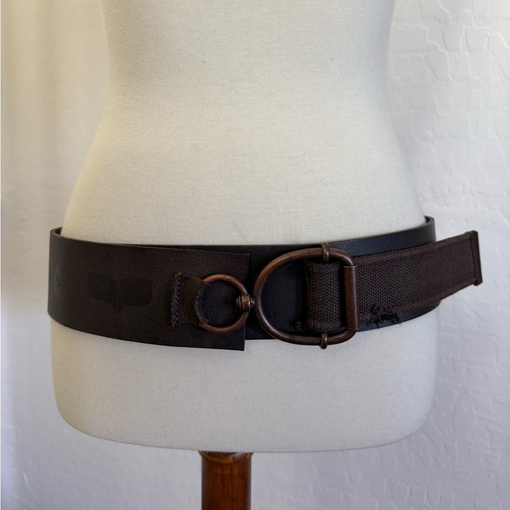 Isabel Marant & Cie wide leather belt stirrup ring buckle 38 M France - Picture 4 of 14